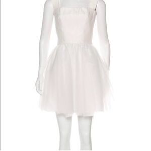 monique lhuillier silk tulle bridal mini